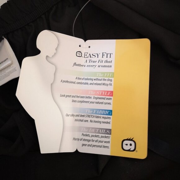 NWT Ladies Easy Fit Wonder Wink Size XL Black Straight Fit Lightweight Pants - Picture 6 of 14